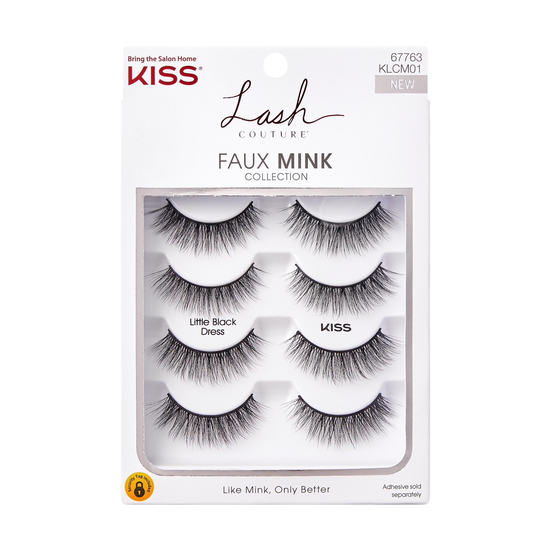 slide 1 of 9, KISS Lash Couture Faux Mink False Eyelashes, Little Black Dress, 4 Pairs, 1 ct