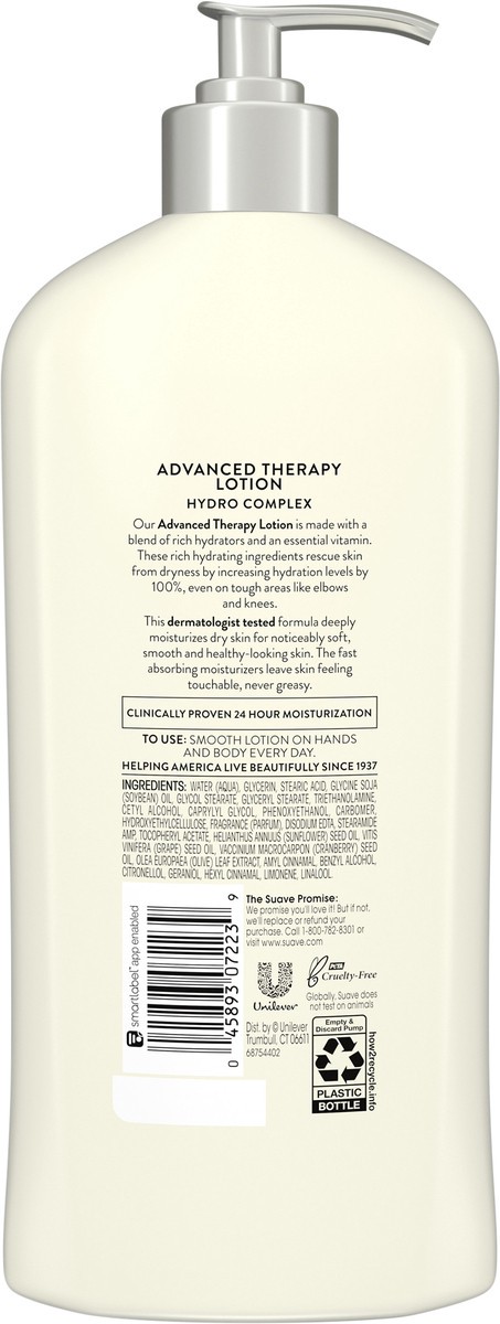slide 2 of 3, Suave Advanced Therapy Lotion, 18 fl oz