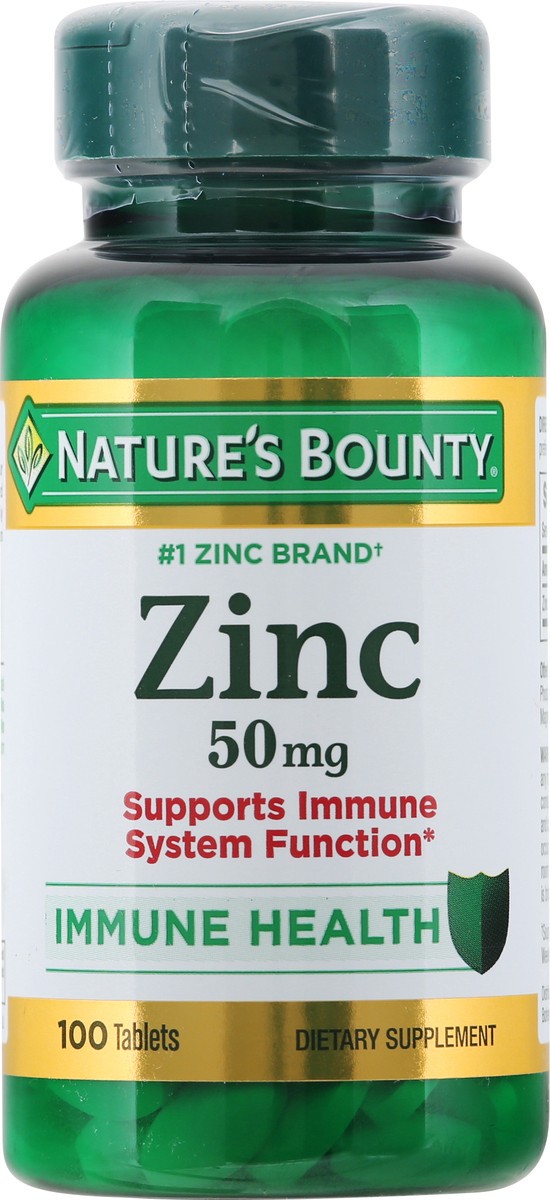 slide 1 of 13, Nature's Bounty Immune Health 50 mg Zinc 100 Tablets, 100 ct