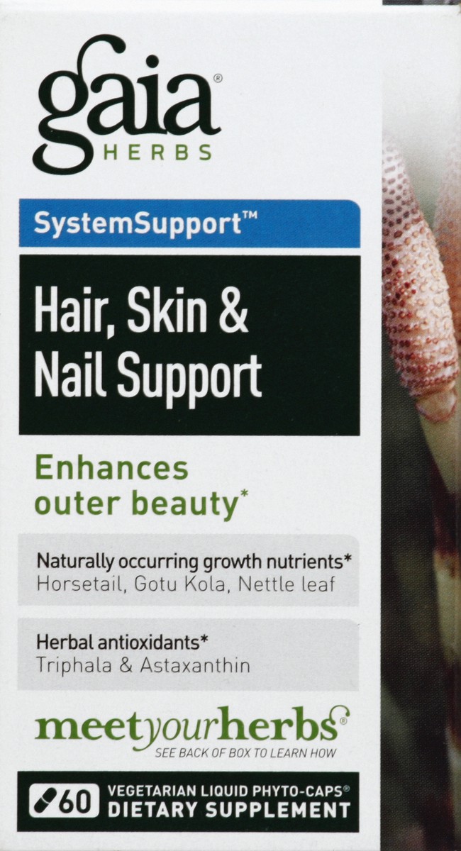 slide 1 of 1, Gaia Hair, Skin & Nail Support 60 ea, 60 ct