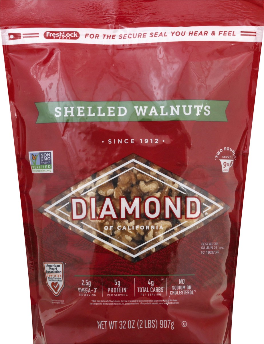 slide 3 of 13, Diamond Shelled Walnuts, 32 oz