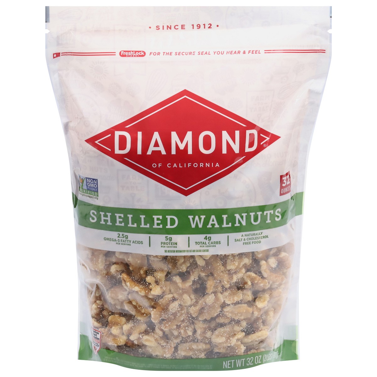 slide 1 of 13, Diamond Shelled Walnuts, 32 oz