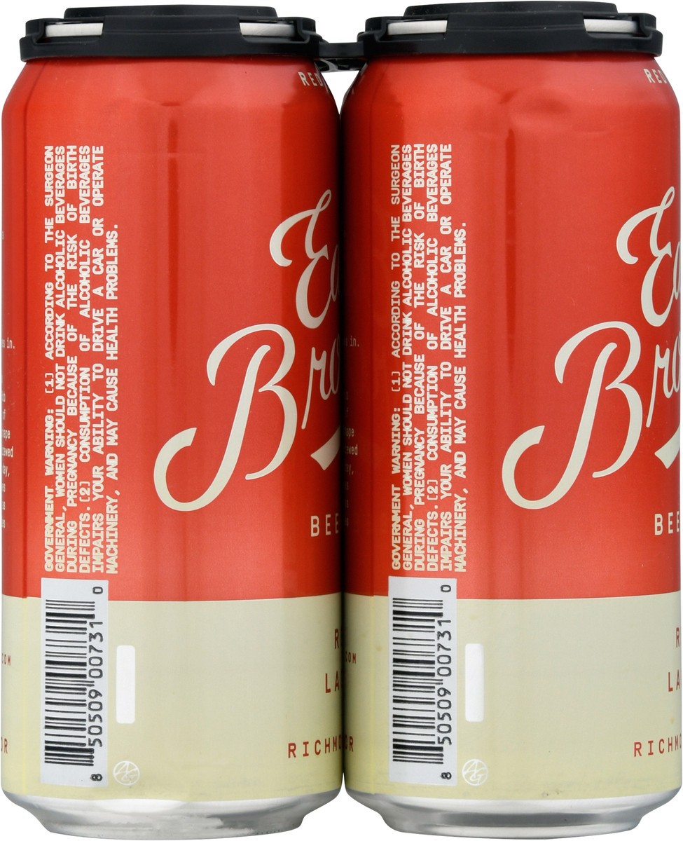 slide 6 of 12, East Brother Red Lager Beer 4 - 1 pt Cans, 4 ct