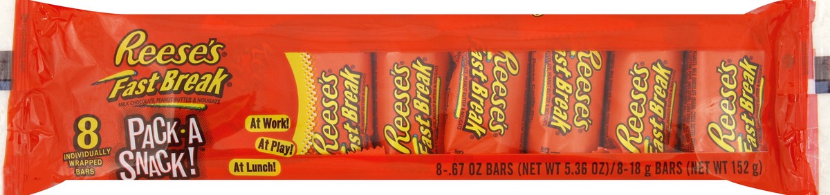 slide 4 of 5, Reese's Candy Bars, Pack-A-Snack!, 8 ct