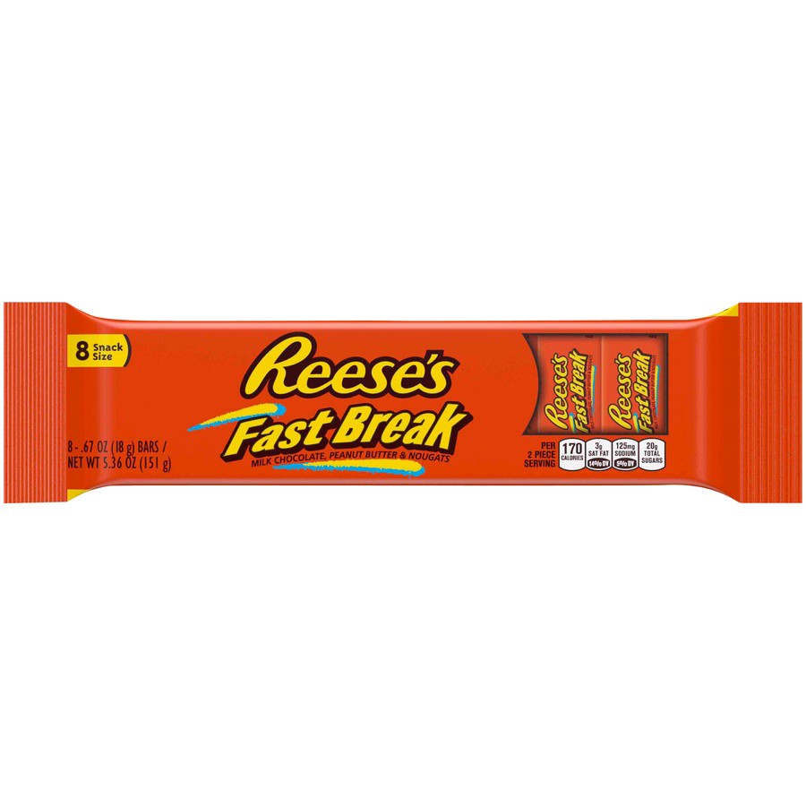 slide 1 of 5, Reese's Candy Bars, Pack-A-Snack!, 8 ct