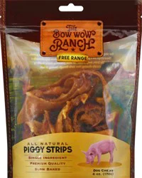 Bow Wow Ranch Piggy Strips Dog Chews 6 oz