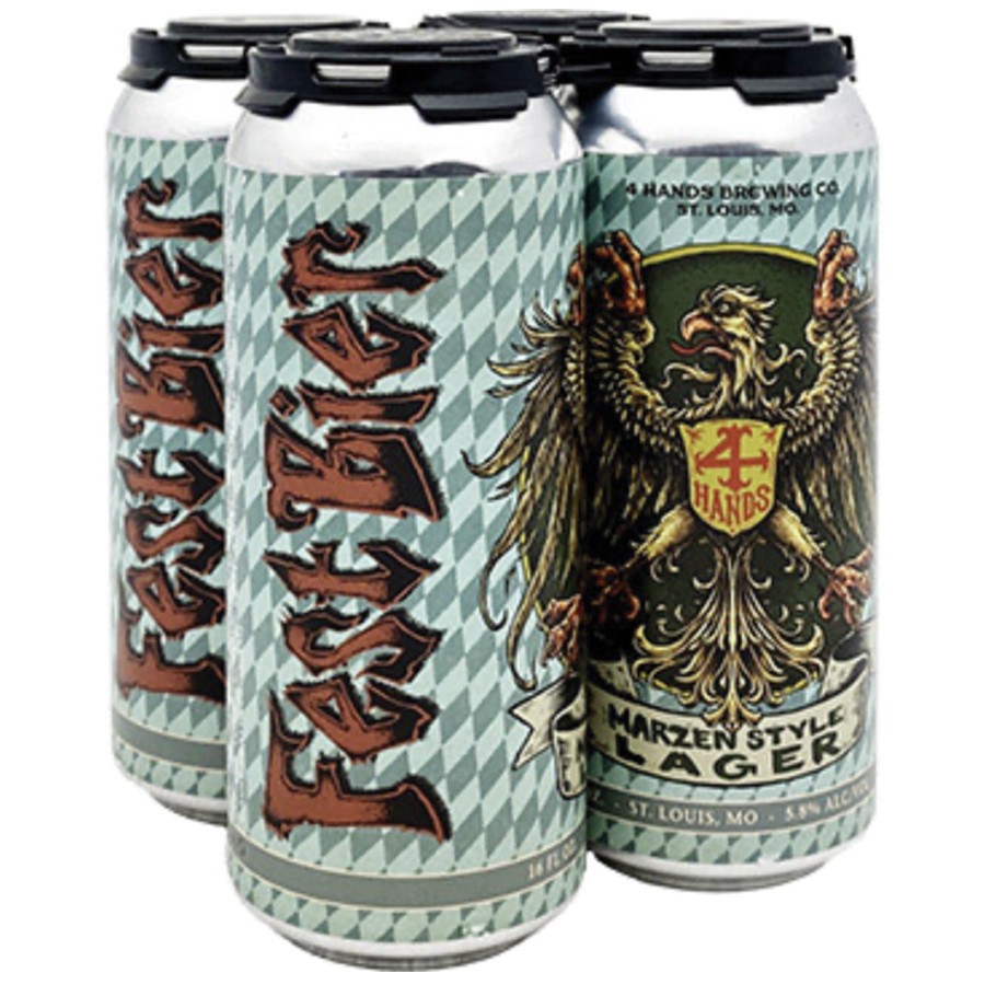 slide 1 of 1, 4 Hands Brewing Co. Fest Bier 4 Pack Can, 16 oz