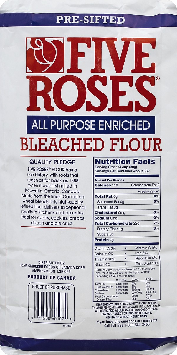 slide 6 of 10, Five Roses Flour 22 lb, 22 lb