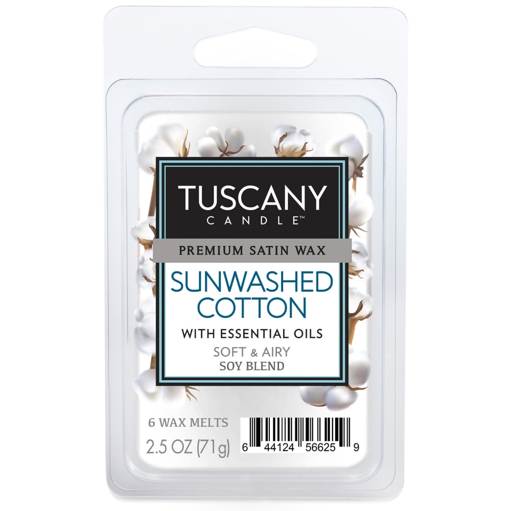 slide 1 of 1, Tuscany Candle Sun Washed Cotton Scent Wax Melt with Essential Oils, 2.5 oz