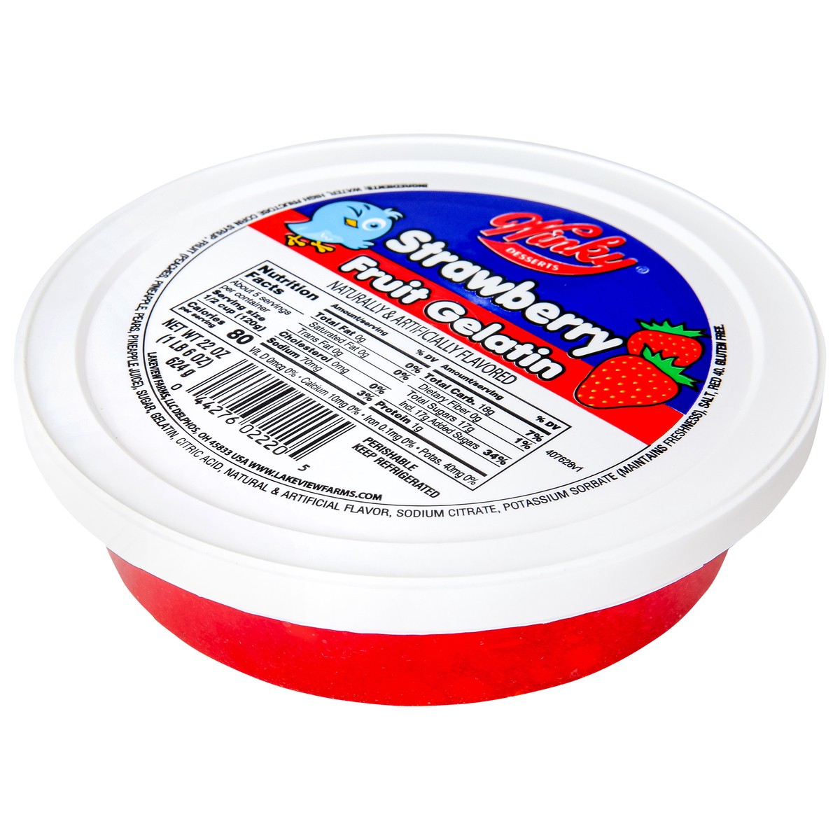 slide 6 of 14, Winky Strawberry Fruit Gelatin 22oz, 22 oz