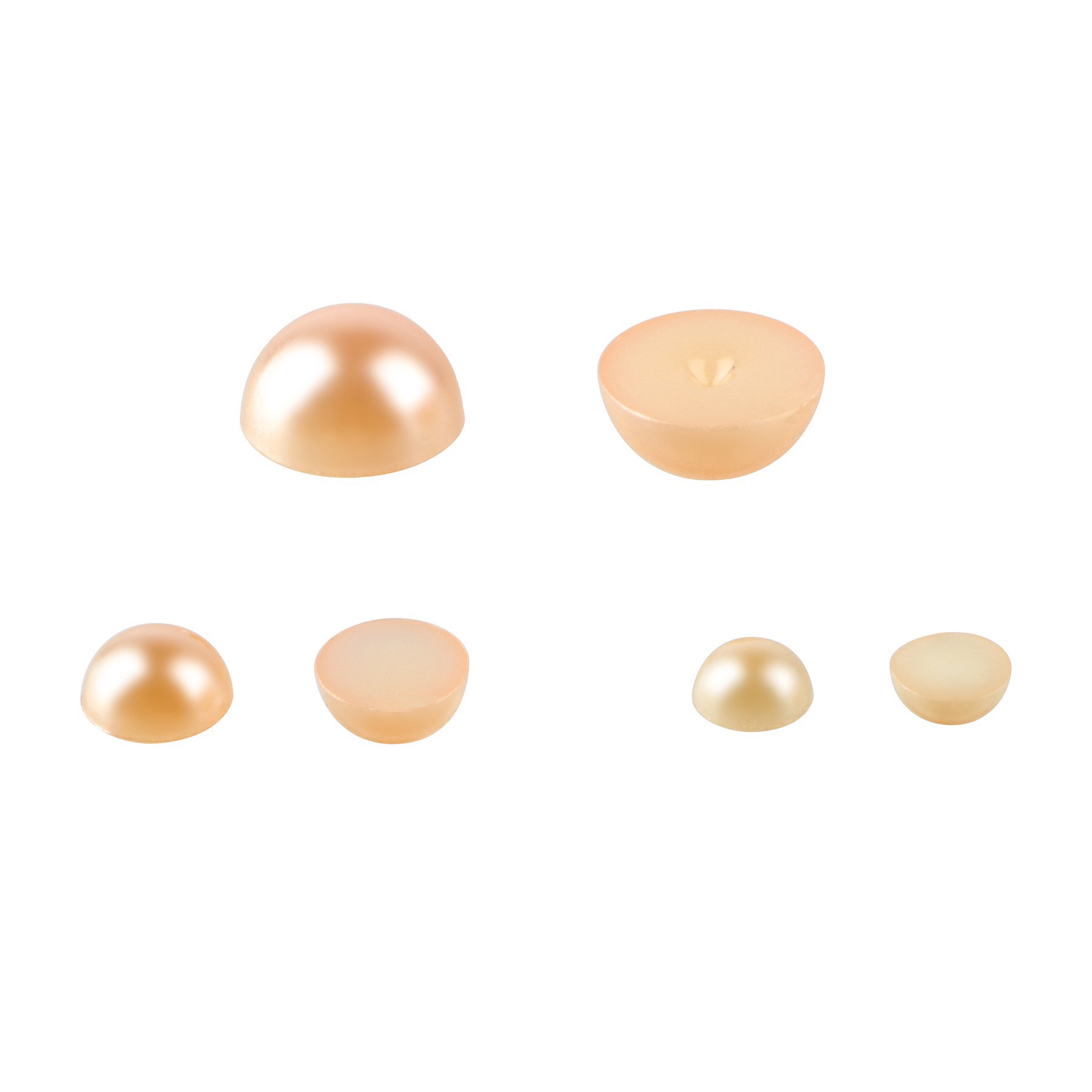 slide 2 of 2, Apricot Round Plastic Flatback Pearl Mix, 5,100ct. By Bead Landing, 100 ct