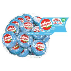Mini Babybel Light Snack Cheese, 18 Pack (12.7 oz)