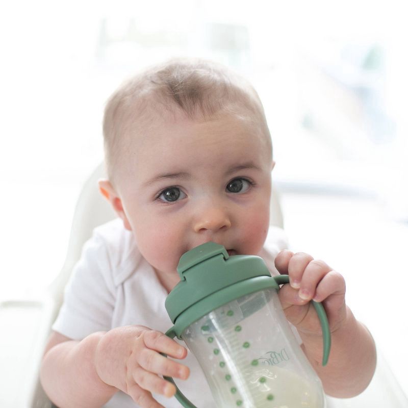 slide 3 of 10, Dr. Brown's 8 fl oz Baby First Straw Cup - Sage, 8 fl oz