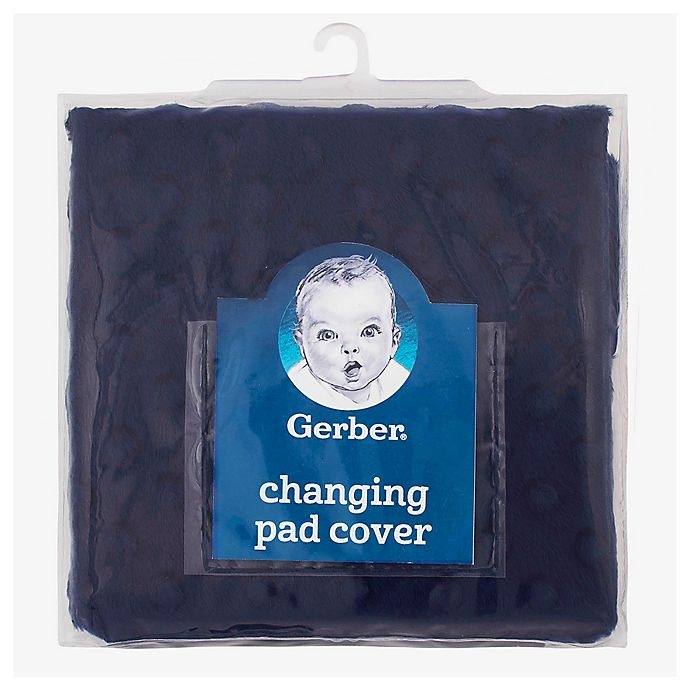 slide 3 of 3, Gerber Popcorn Changing Pad Cover - Navy, 1 ct