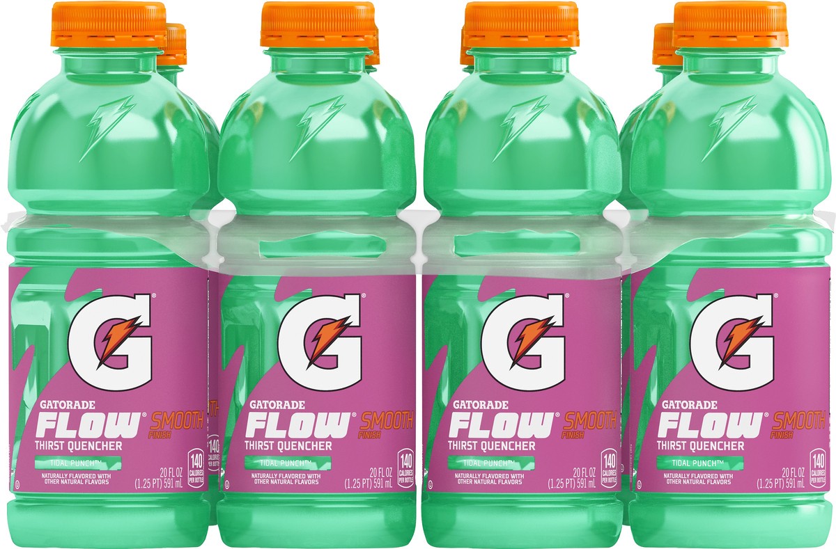 slide 2 of 5, Gatorade Flow 8 Pack Tidal Punch Thirst Quencher 8 ea, 8 ct