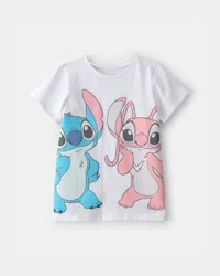 Carter's Girls Disney Lilo & Stitch Graphic Tee - White 6-6X