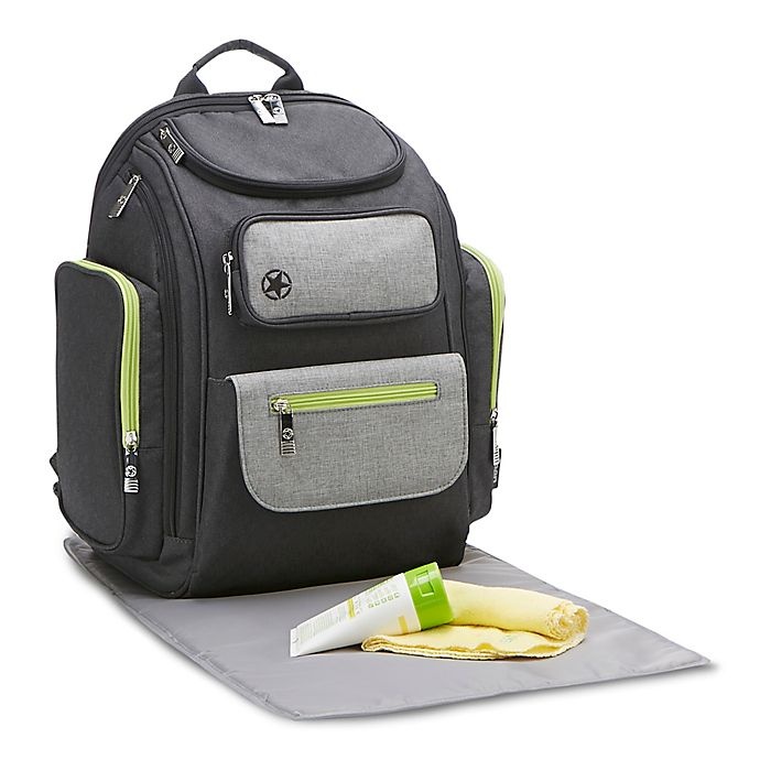 slide 3 of 9, Jeep Adventurers Backpack Diaper Bag - Grey, 1 ct