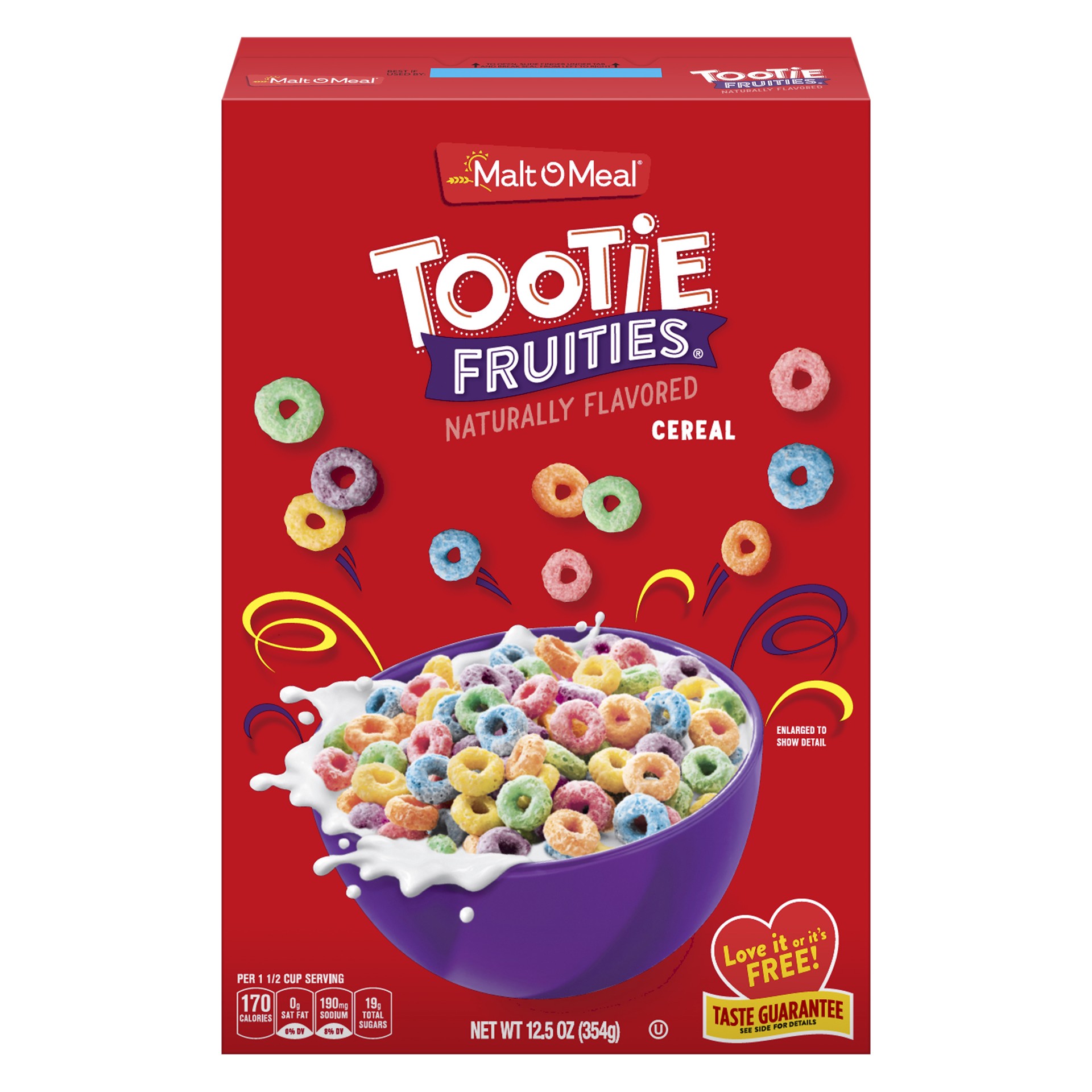 slide 1 of 9, Malt-O-Meal Tootie Fruities Cereal, Fruity Breakfast Cereal, 12.5 OZ Box, 12.5 oz