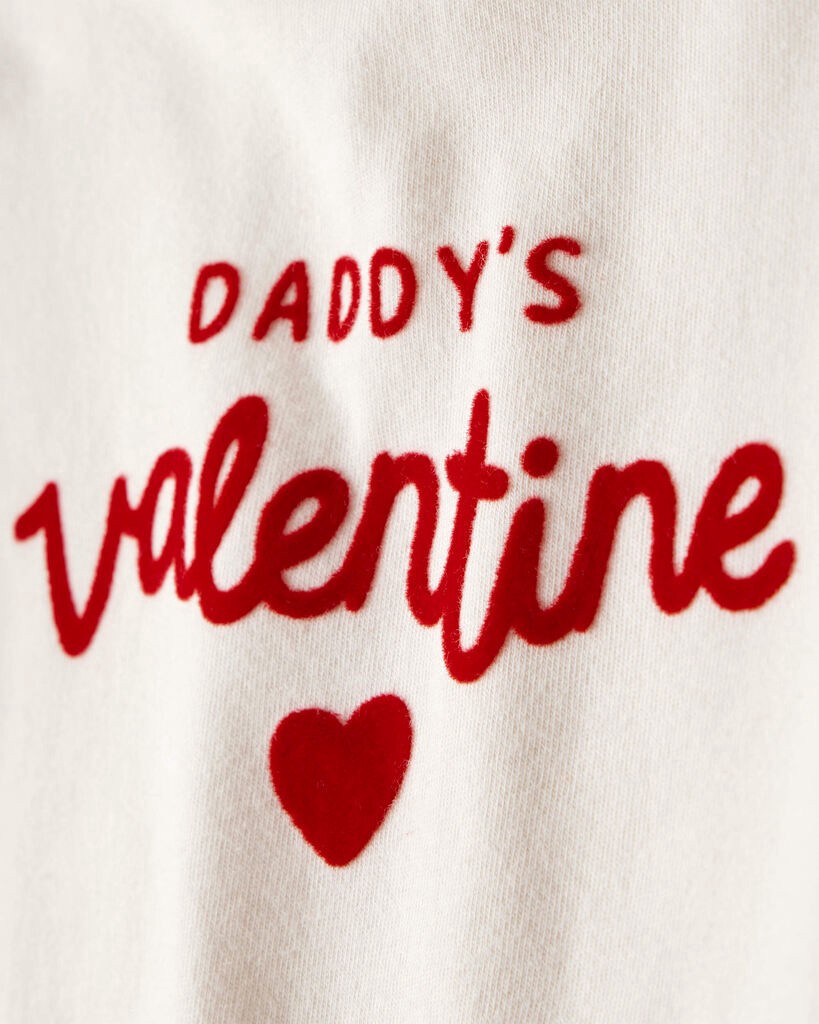 slide 3 of 3, Carter's Carters Baby Girl Daddy's Valentine Long-Sleeve Graphic Bodysuit - Cream Cream 9M, 1 ct