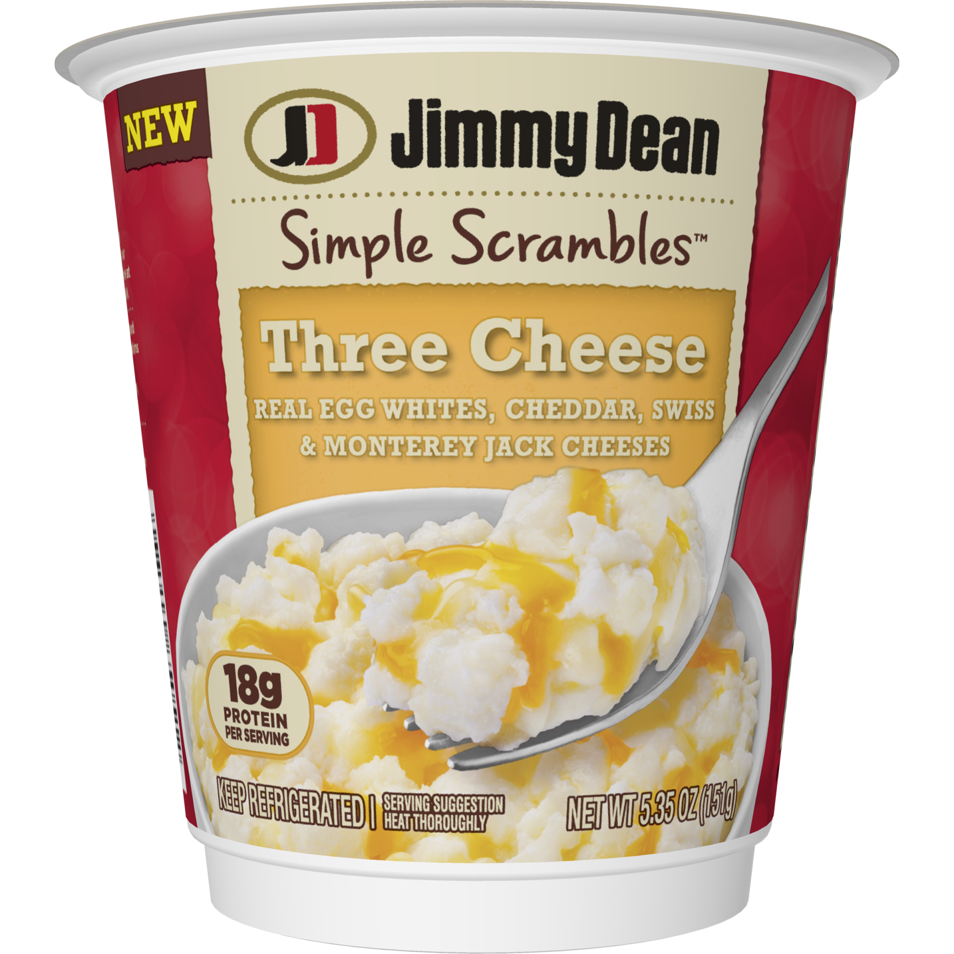 slide 1 of 1, Jimmy Dean Simple Scrambles Three Cheese, 5.35 oz