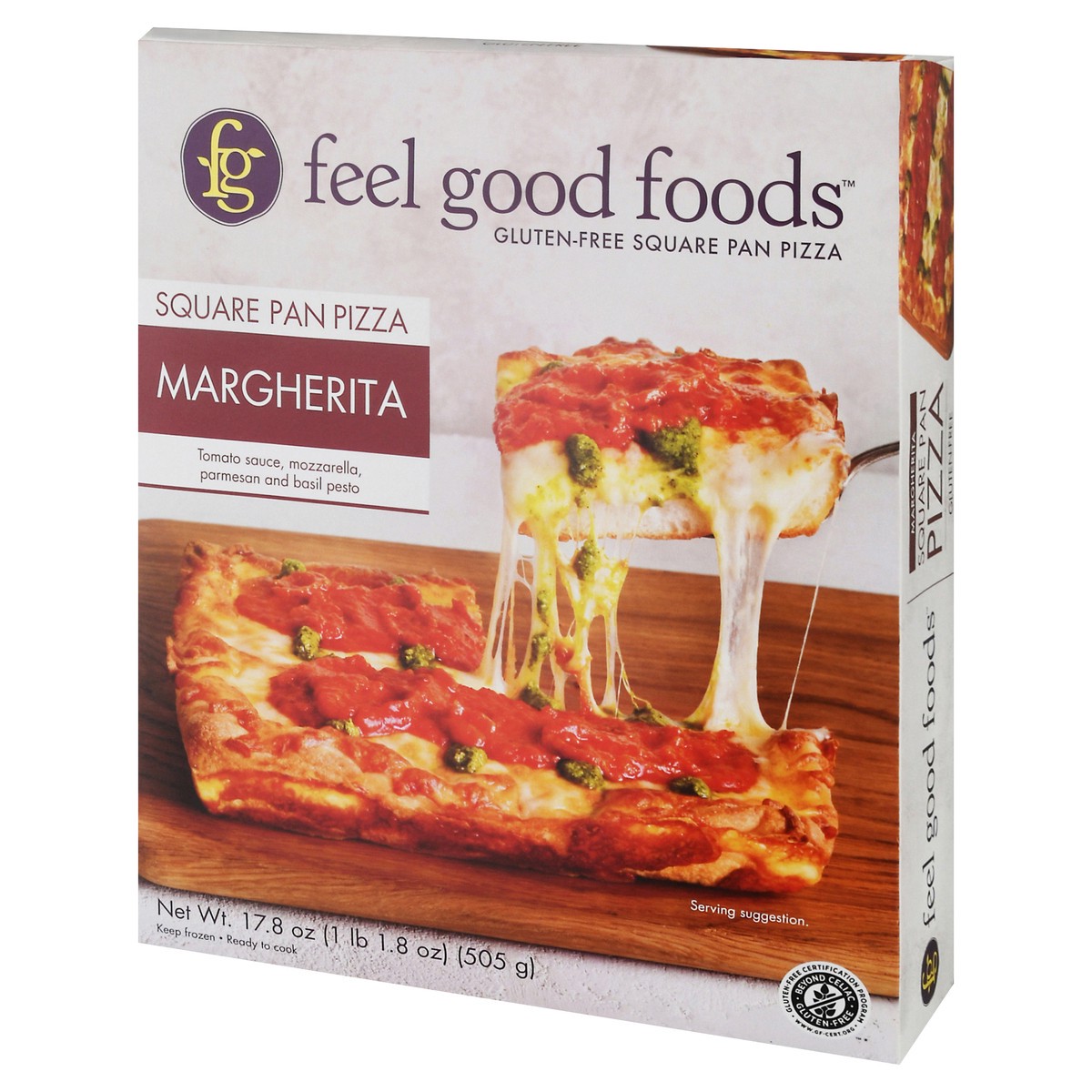 slide 6 of 14, Feel Good Foods Detroit-Style Margherita Pizza 17.8 oz, 17.8 oz