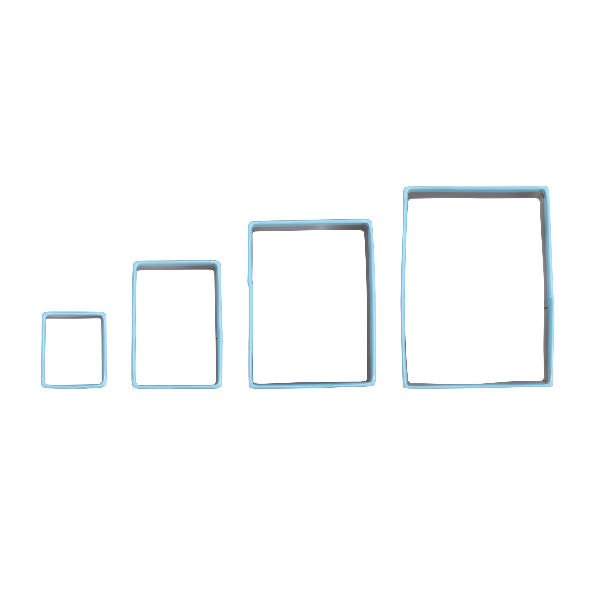 slide 4 of 4, Rectangle Stainless Steel Nested Cookie Cutter Set By Celebrate It, 3 in to 4 in