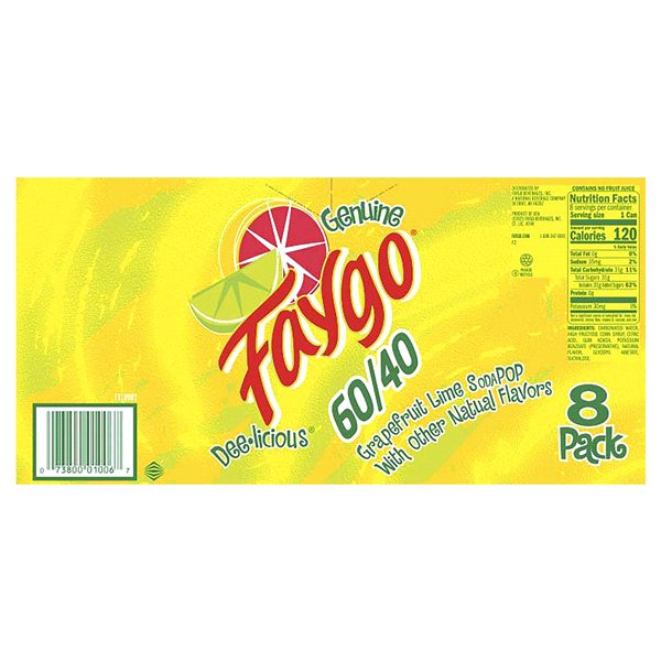 slide 8 of 13, Faygo 60/40 8Pk/12Oz Cans, 8 ct; 12 oz