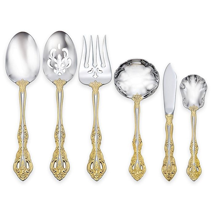 slide 1 of 1, Oneida Michelangelo Gold Hostess Set, 6 ct