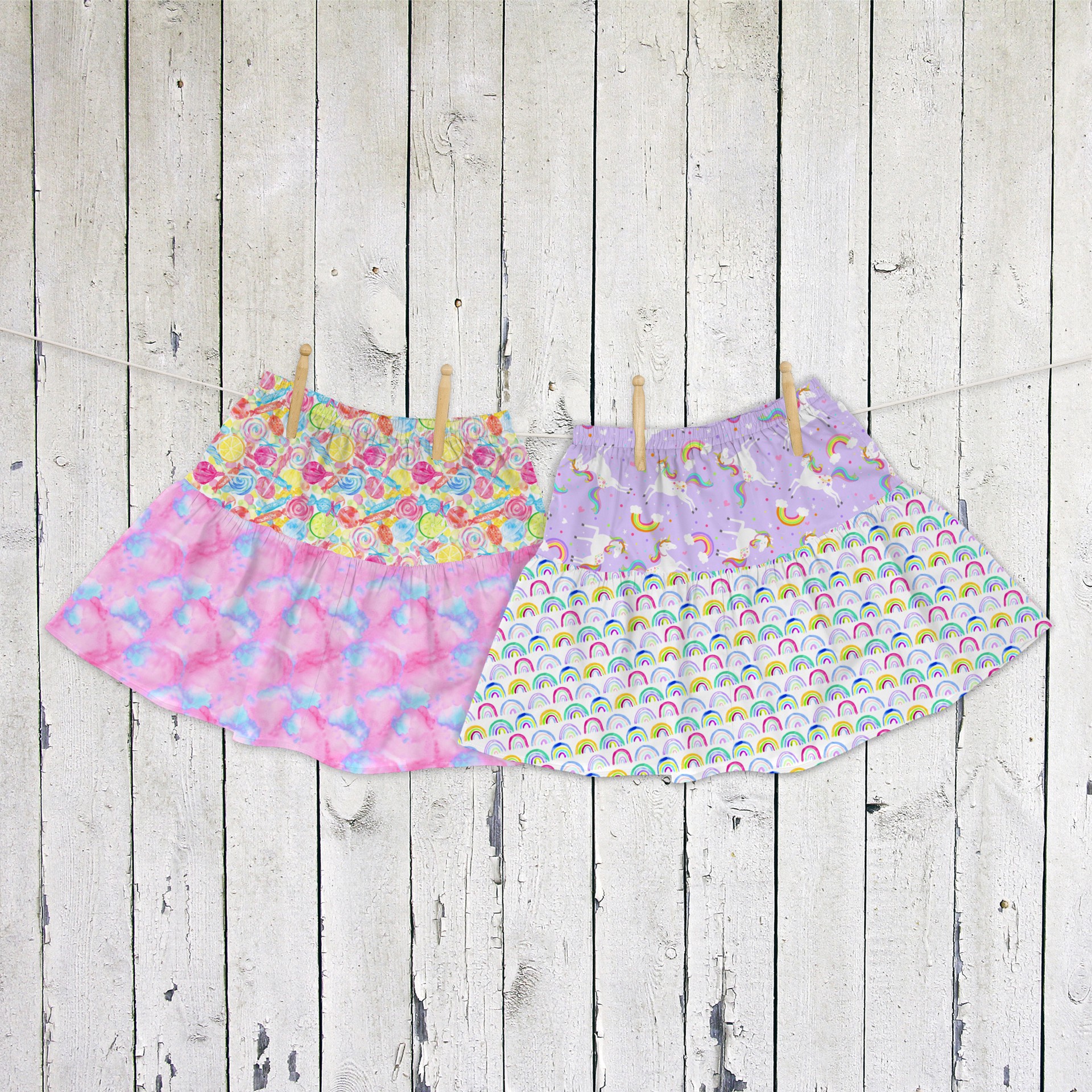 slide 3 of 4, Multicolor Rainbow Cotton Fabric By Loops & Threads, 18 in x 21 in