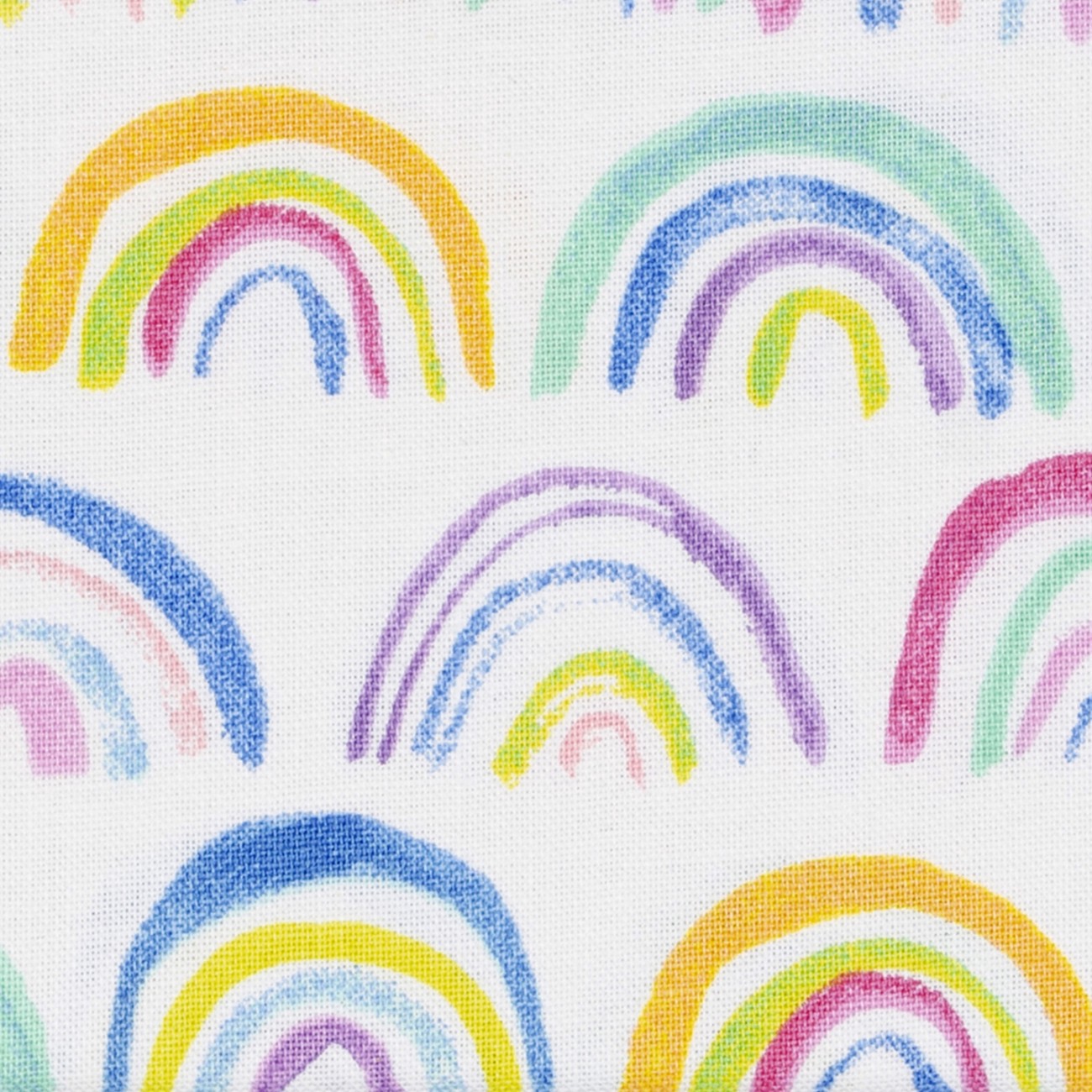 slide 2 of 4, Multicolor Rainbow Cotton Fabric By Loops & Threads, 18 in x 21 in