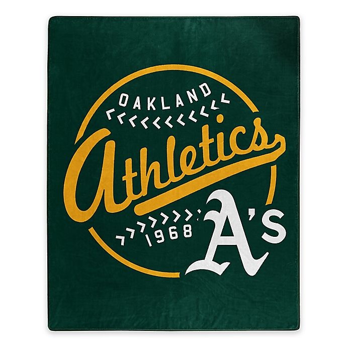 slide 1 of 1, MLB Oakland Athletics Jersey Raschel Throw Blanket, 1 ct