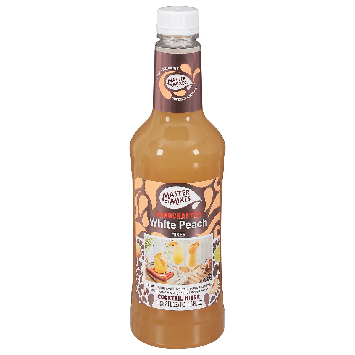 slide 1 of 13, Master of Mixes Handcrafted White Peach Cocktail Mixer - 33.8 fl oz, 1 liter