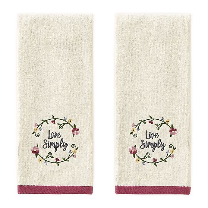 slide 1 of 3, Avanti Live Simply Hand Towel Set, 2 ct