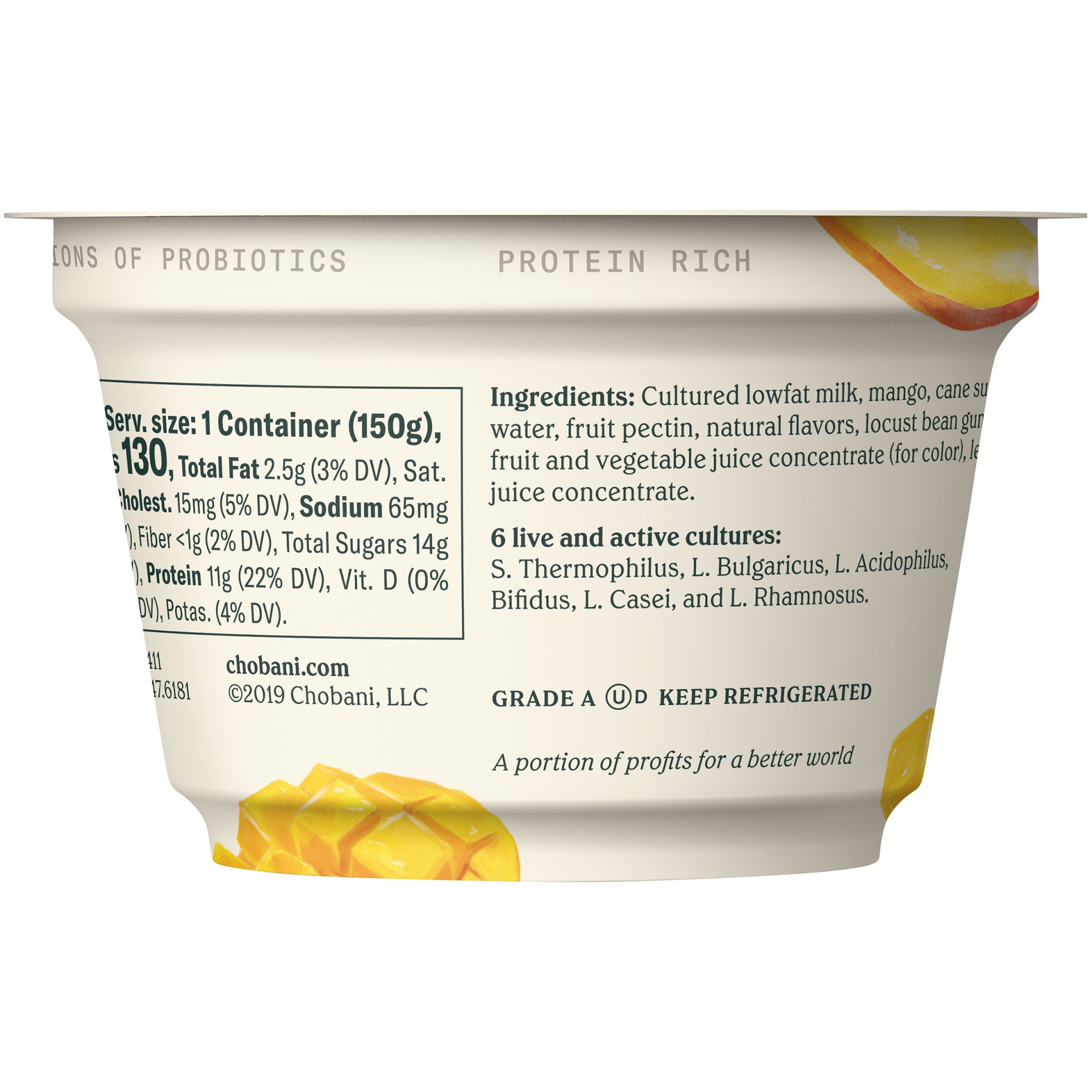 Chobani Mango on The Bottom Low-Fat Greek Yogurt 5.3 oz | Shipt