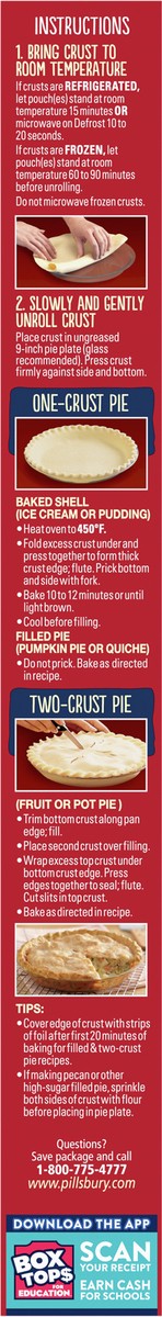 slide 3 of 8, Pillsbury Premade Refrigerated Pie Crust, Two Pie Crusts, 14.1 oz, 2 ct