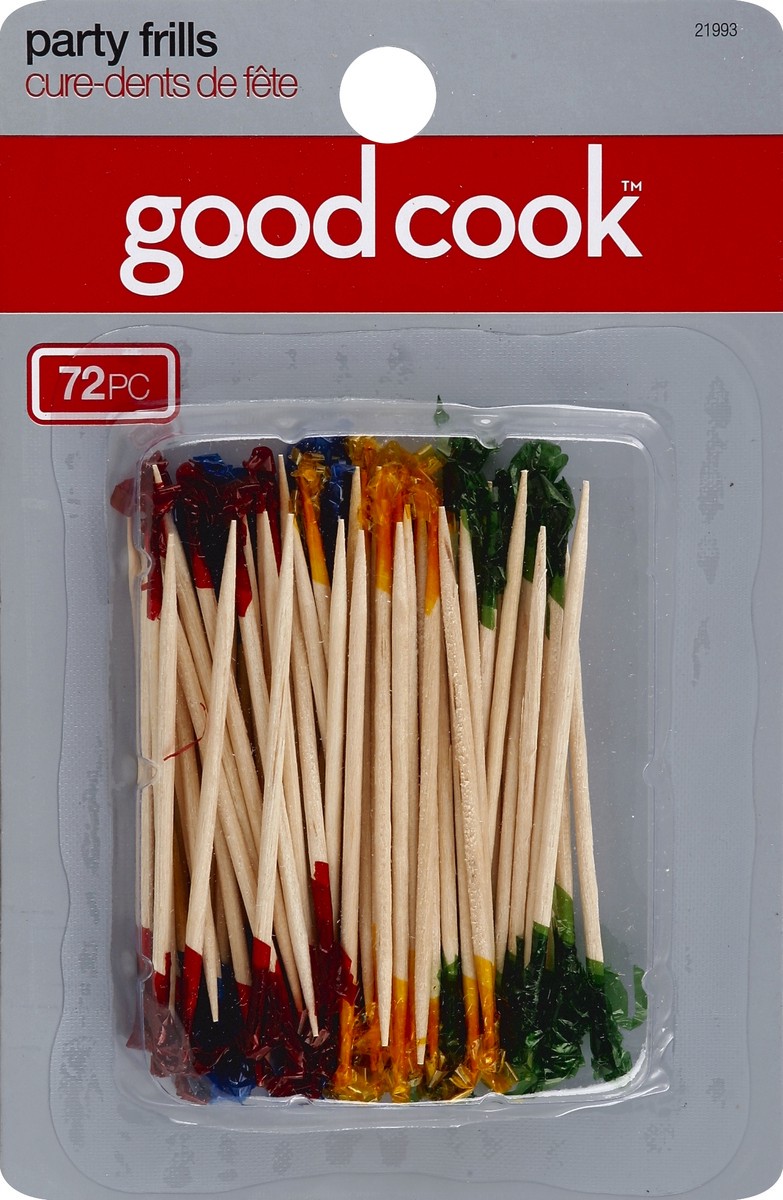 slide 2 of 3, Good Cook Frill Cocktail Toothpicks, 72 ct