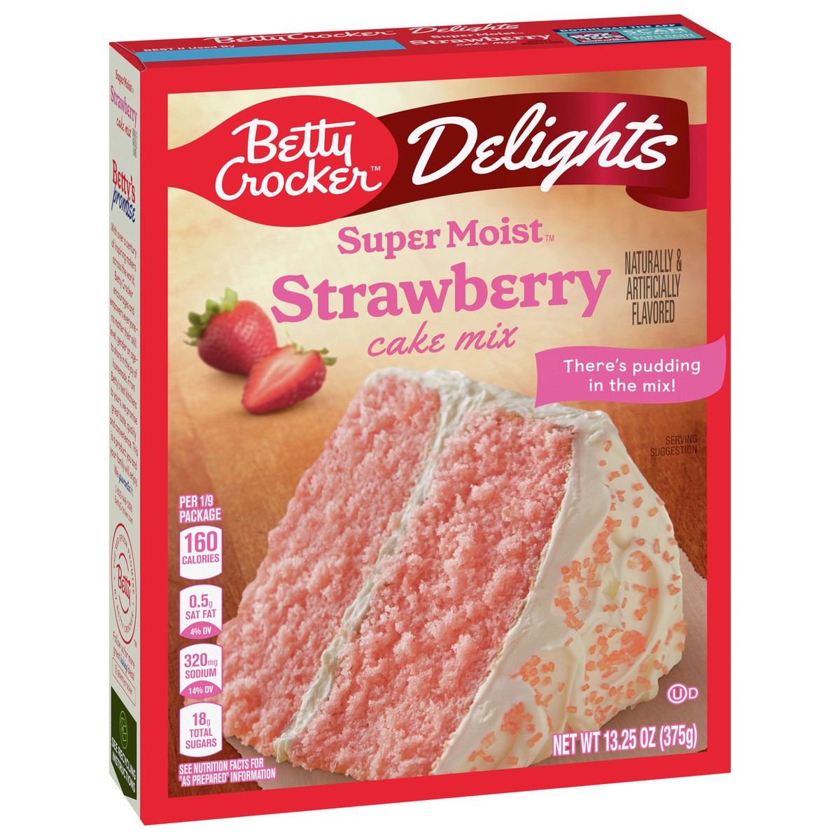 slide 9 of 13, Betty Crocker Delights Super Moist Strawberry Cake Mix, 13.25 oz., 13.25 oz