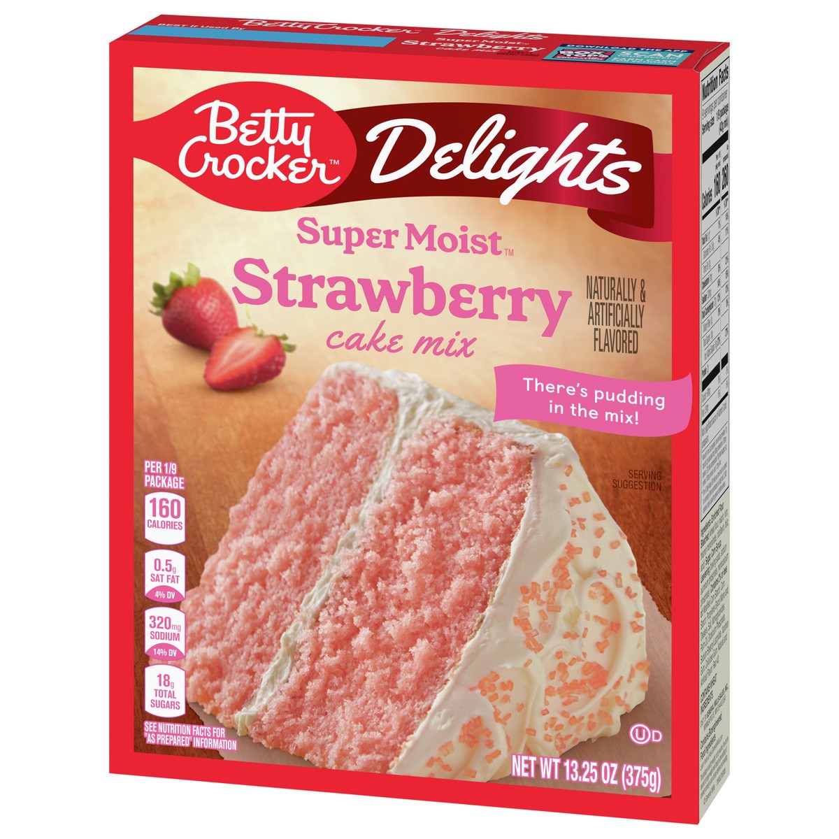 slide 2 of 13, Betty Crocker Delights Super Moist Strawberry Cake Mix, 13.25 oz., 13.25 oz