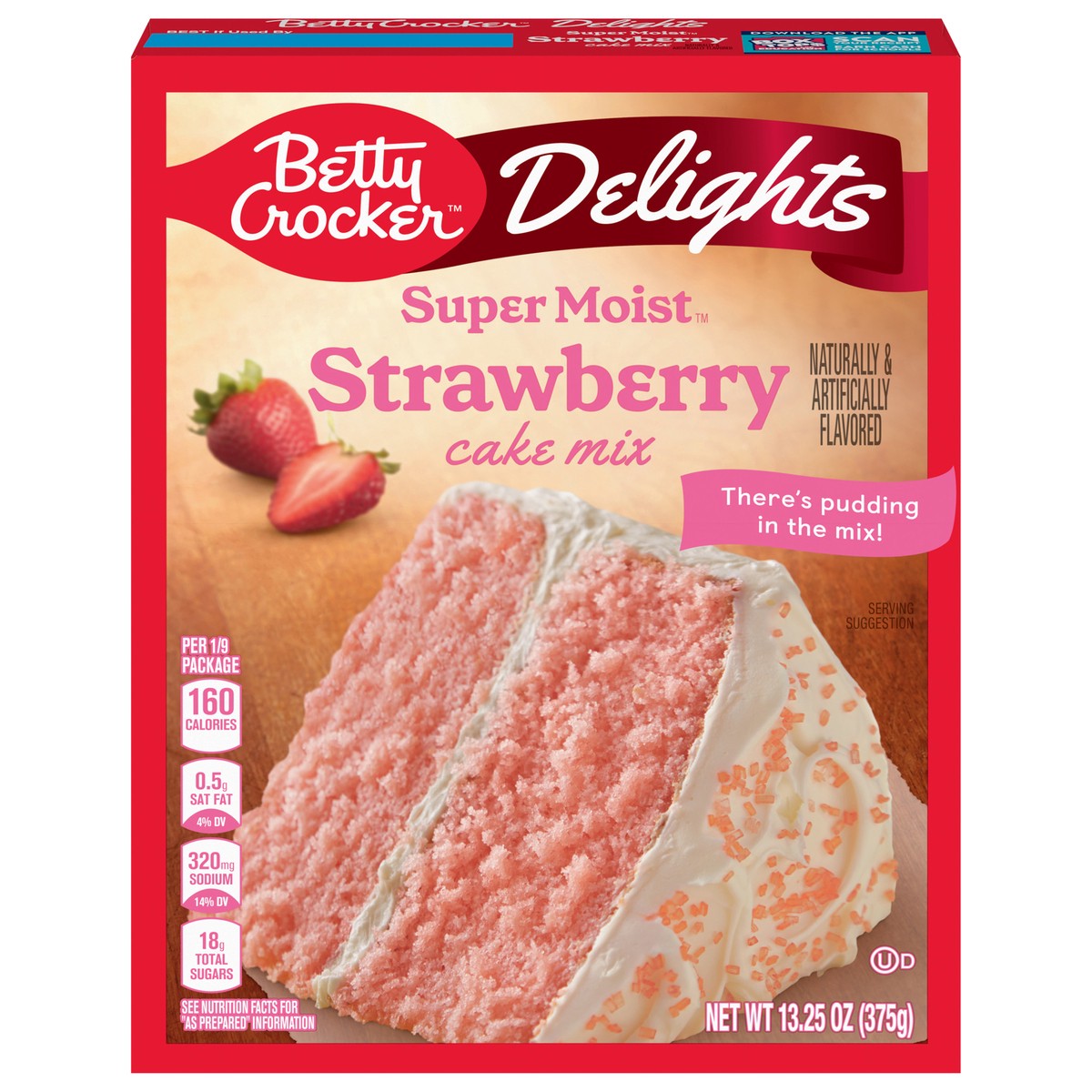 slide 1 of 13, Betty Crocker Delights Super Moist Strawberry Cake Mix, 13.25 oz., 13.25 oz