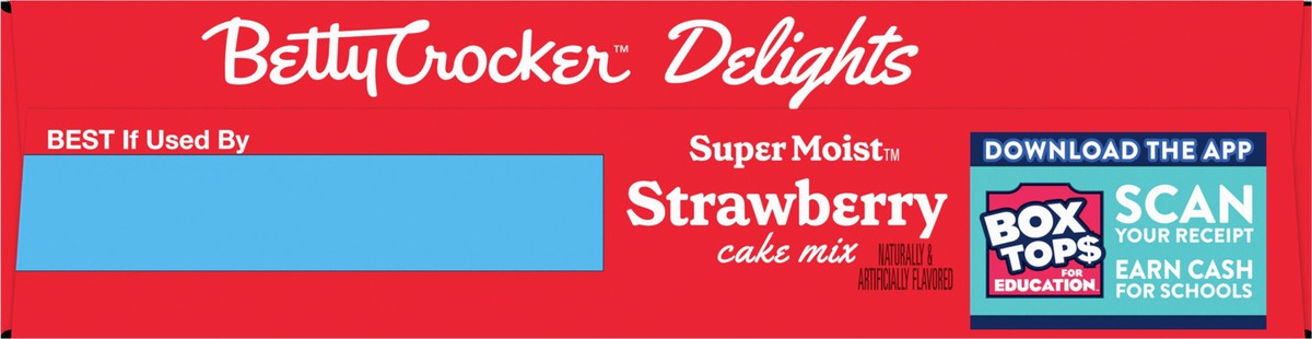 slide 3 of 13, Betty Crocker Delights Super Moist Strawberry Cake Mix, 13.25 oz., 13.25 oz