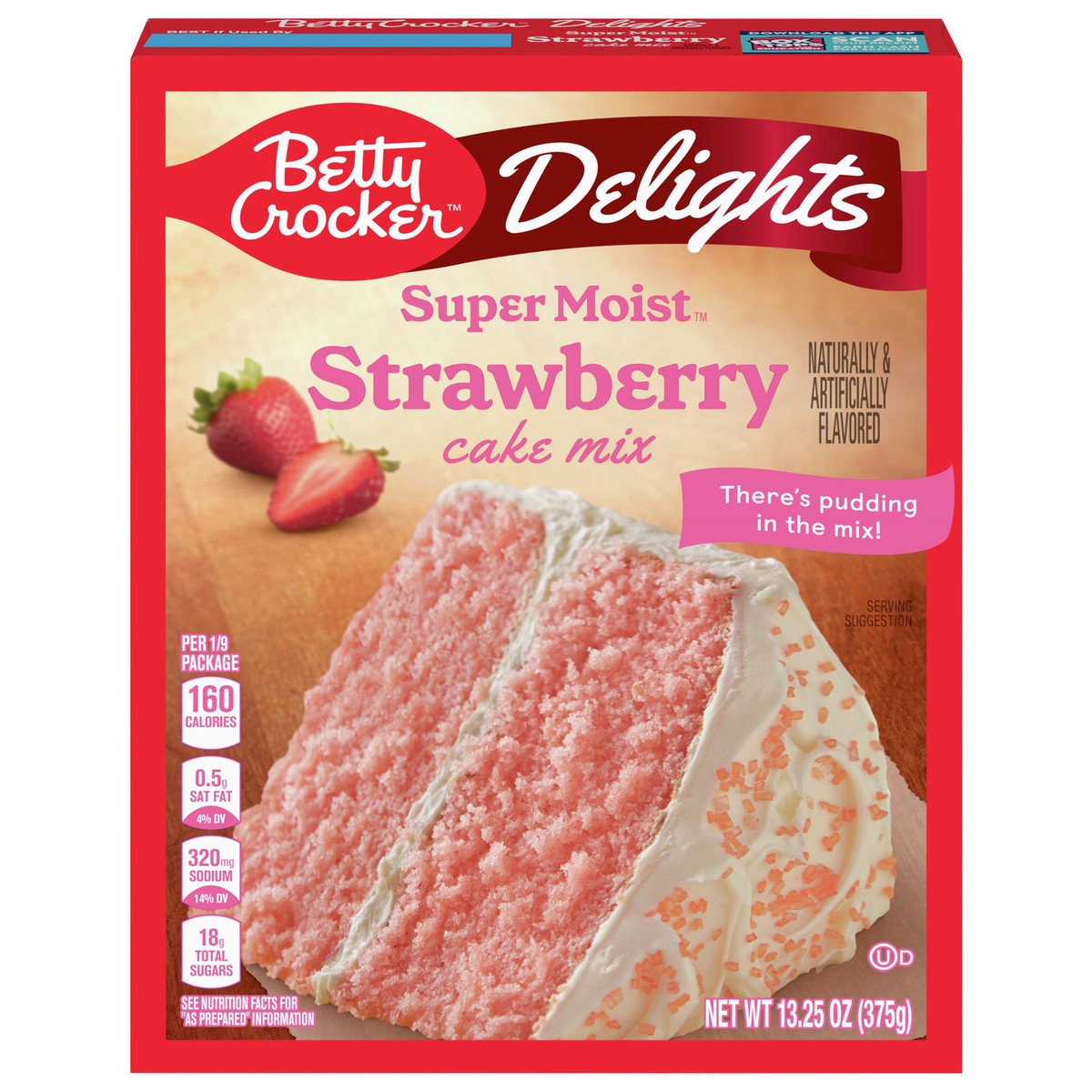 slide 11 of 13, Betty Crocker Delights Super Moist Strawberry Cake Mix, 13.25 oz., 13.25 oz