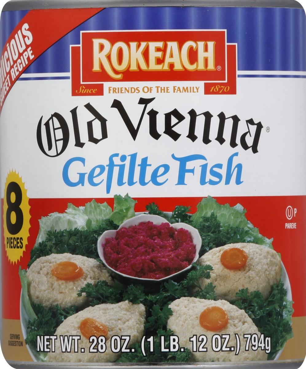 slide 2 of 2, Rokeach Old Vienna Jellied Gefilte Fish, 28 oz