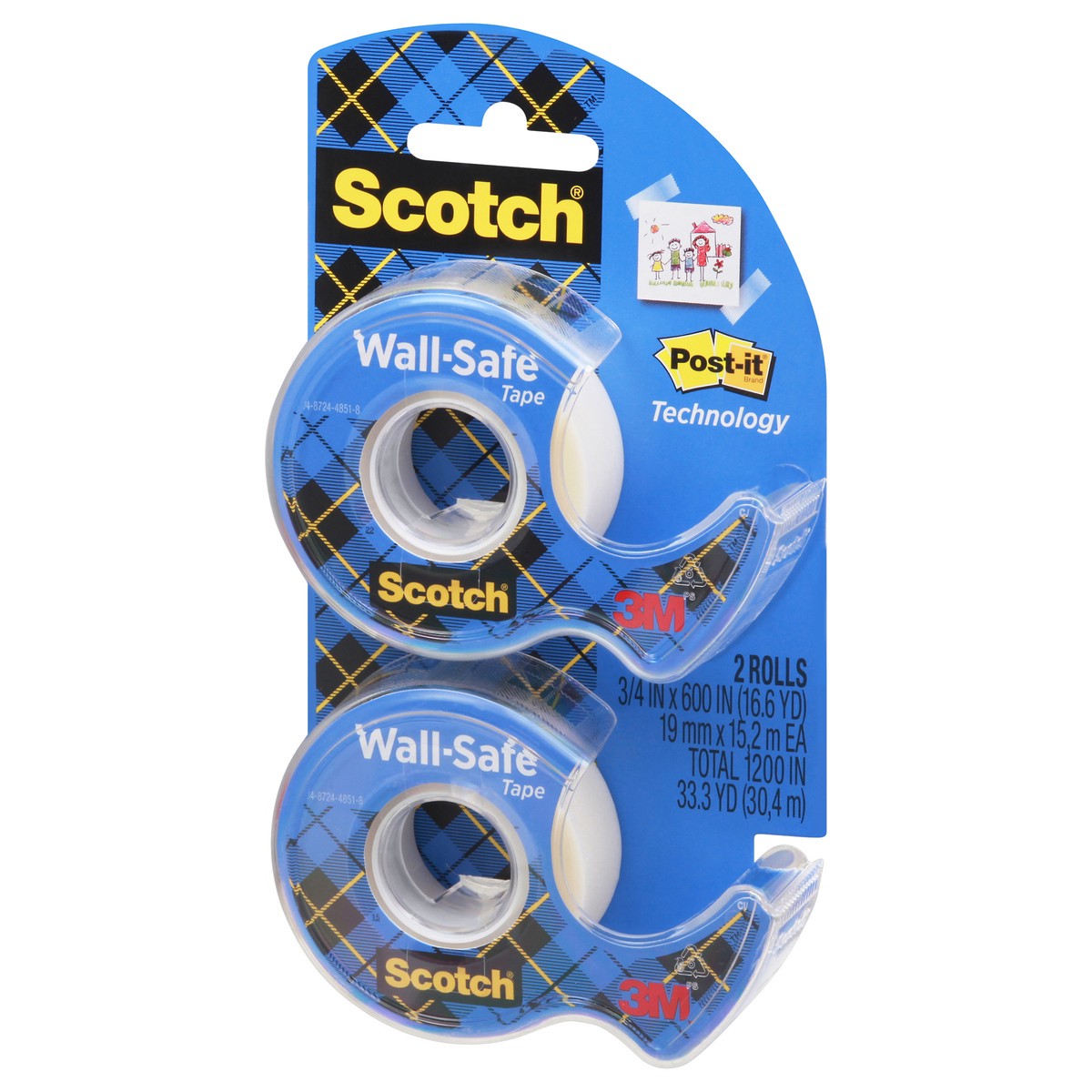 slide 5 of 10, Scotch Wall-Safe Tape, 1 ct