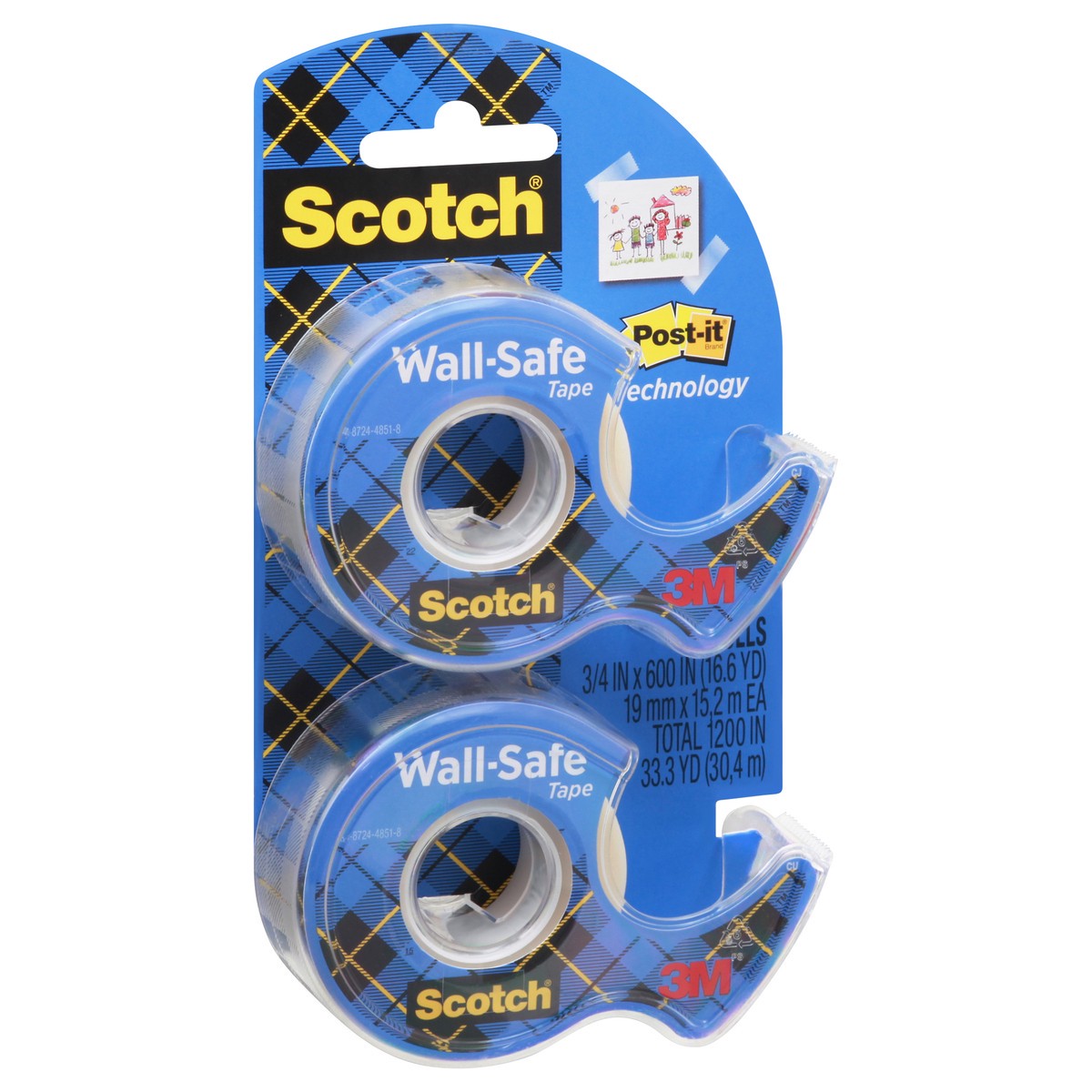 slide 4 of 10, Scotch Wall-Safe Tape, 1 ct