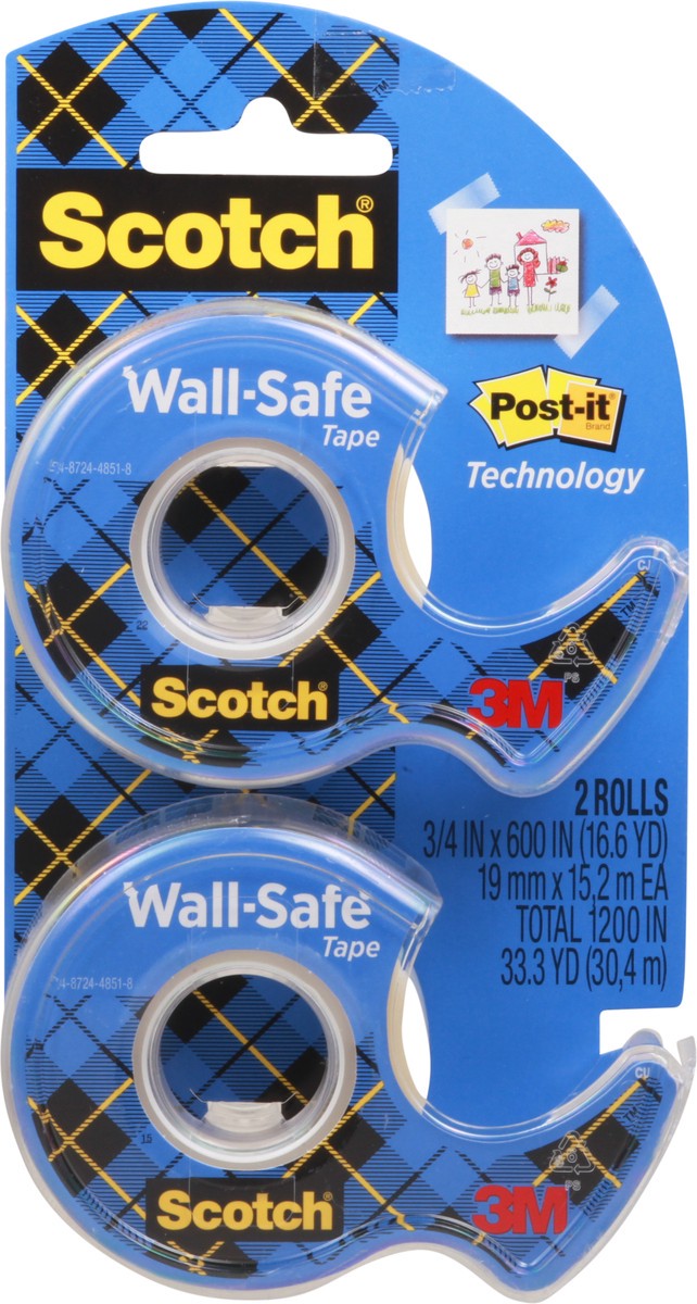 slide 9 of 10, Scotch Wall-Safe Tape, 1 ct