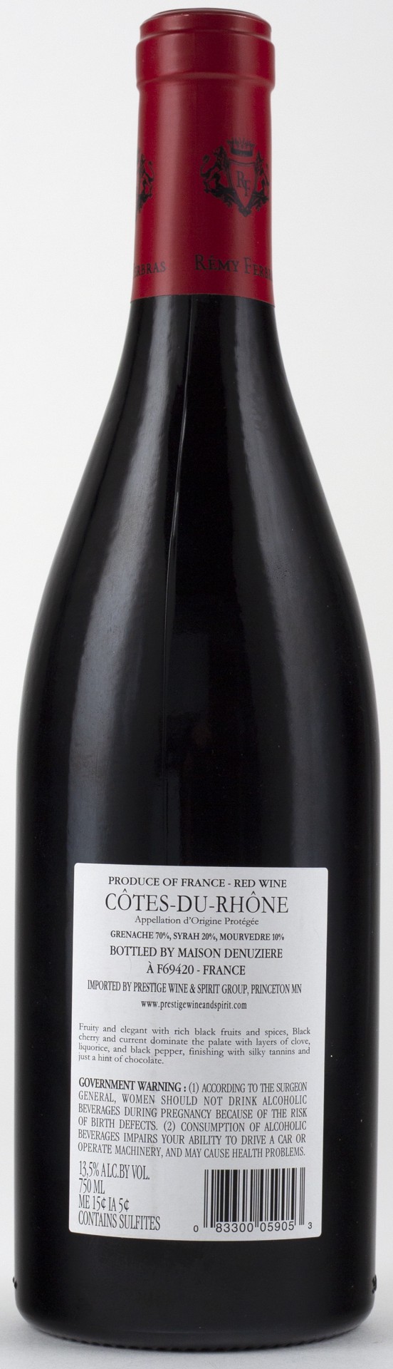 slide 2 of 2, Remy Ferbras Rémy Febras Cotes du Rhône Rouge, 750 ml