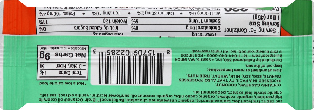 slide 7 of 7, Bulletproof Protein Bar 1.59 oz, 1.59 oz