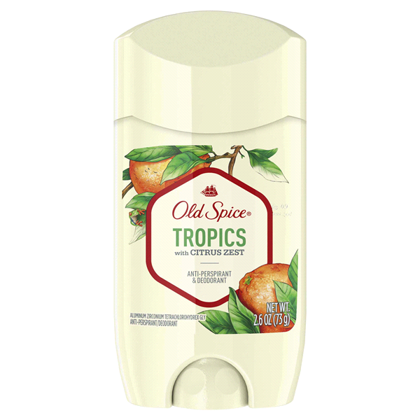 slide 1 of 1, Old Spice Invisible Solid Tropics Deodorant for Men, 2.6 Ounce, 2.6 oz