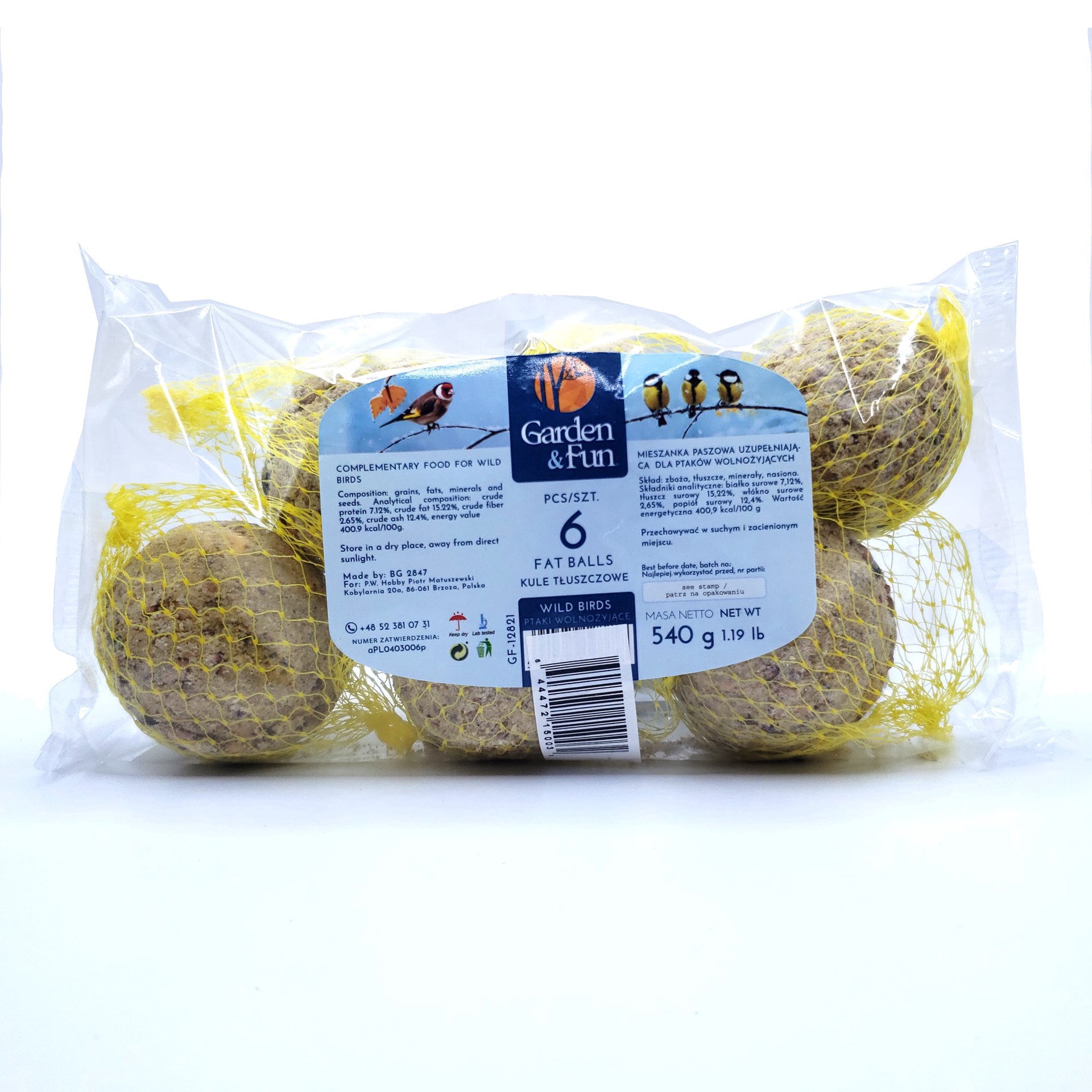 slide 1 of 1, A&E Cage Company Garden & Fun Suet Balls, Pack of 6, 1 ct