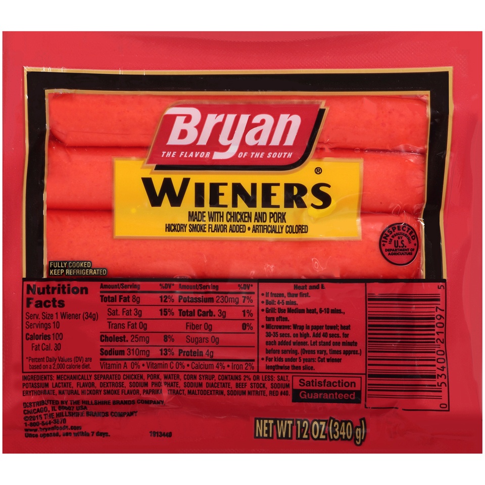 slide 2 of 4, Bryan Meat Wieners, 12 oz